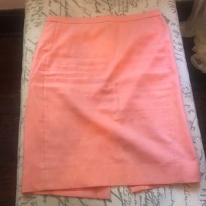J Crew Coral pink pencil skirt